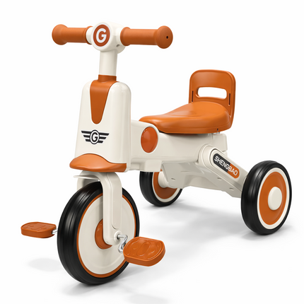 Kids Classic Pedal Tricycle with Backrest Seat – Durable & Stylish Ride-On
