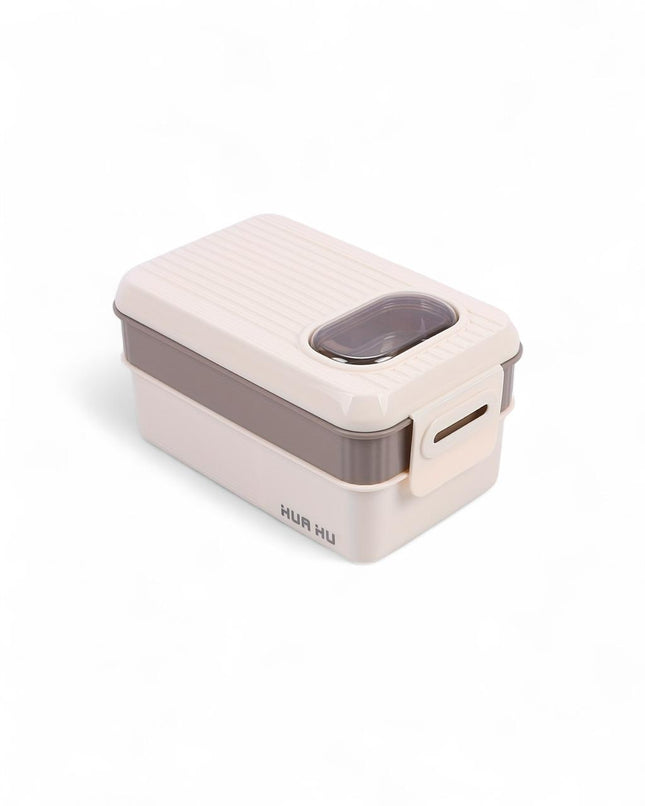 Double Layer Lunch Box 2 In 1 Compartment Insulated Box