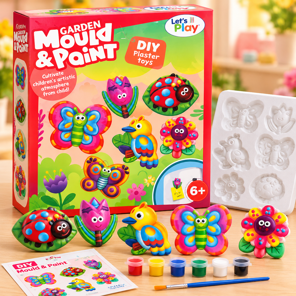 Kids DIY Garden Mould & Paint Art Kit – Creative Plaster Painting & Craft Set