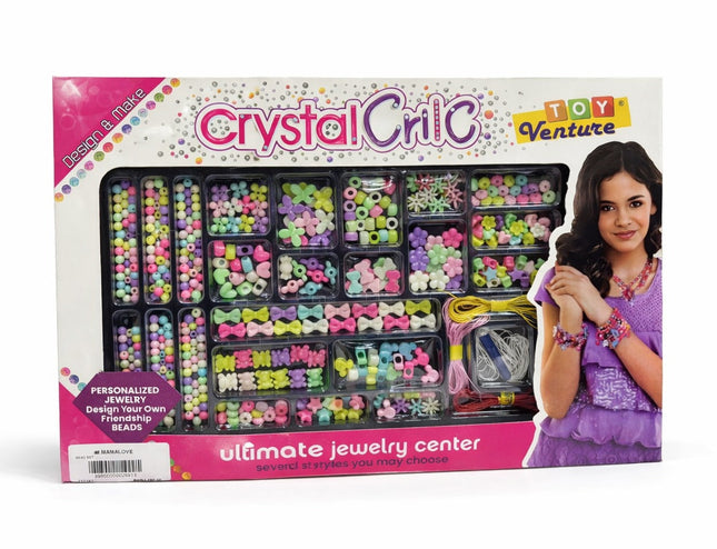 CrystalCric Ultimate Jewelry Making Kit for Kids – Personalized Friendship Beads Craft Set
