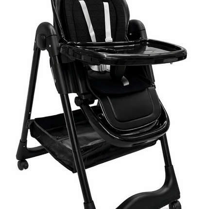 Premium 3-in-1 Convertible Baby High Chair with Adjustable Recline & Feeding Tray – Black