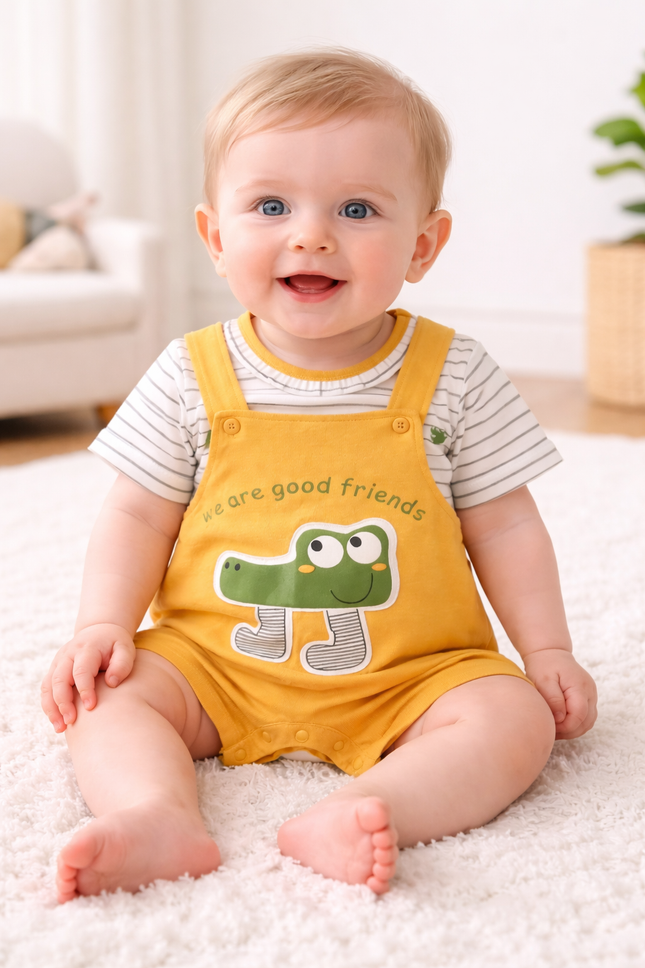 Baby Boys 2-Piece Dungaree Set
