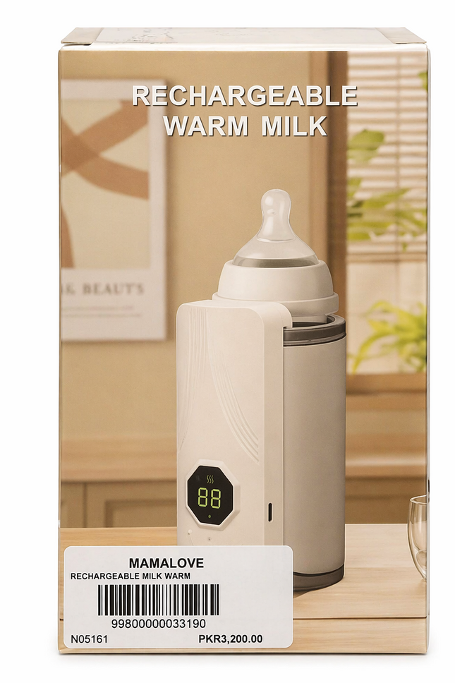 Rechargeable Portable Milk Warmer – Baby Bottle Heater with Digital Display