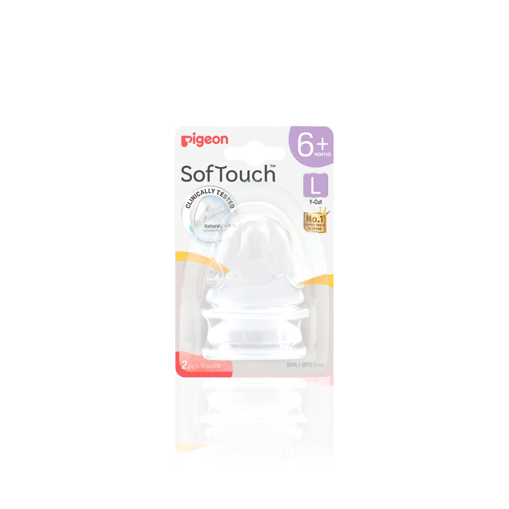 Softouch Wide Neck Nipple Pk-2 (6M+)