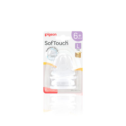 Softouch Wide Neck Nipple Pk-2 (6M+)