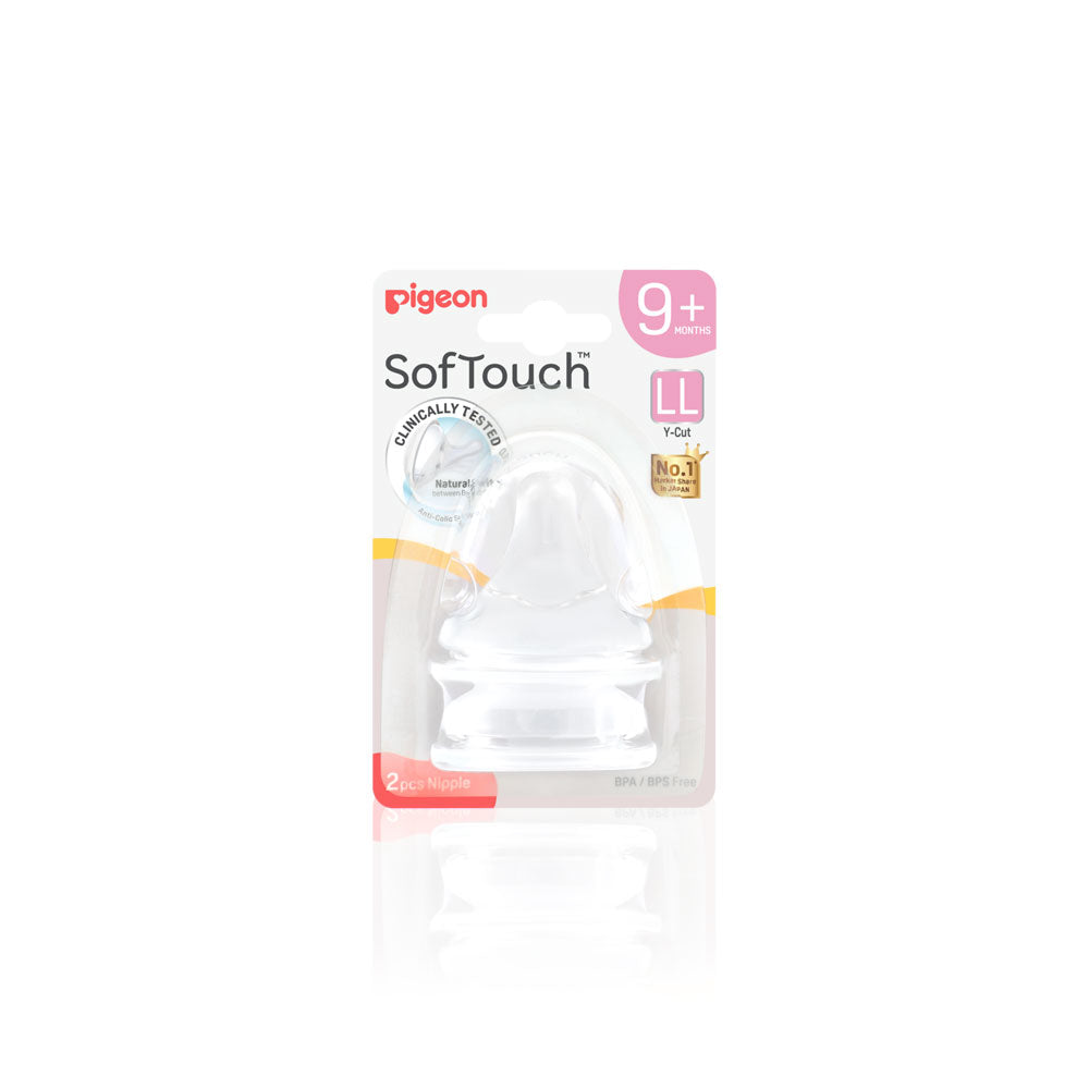 Softouch Wide Neck Nipple Pk-2 (9M+)