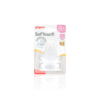 Softouch Wide Neck Nipple Pk-2 (9M+)