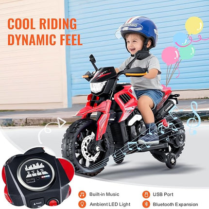 VEVOR Kids Ride On Motorcycle, 6V Battery Powered Electric Motorcycle with Speed Up to 3mph