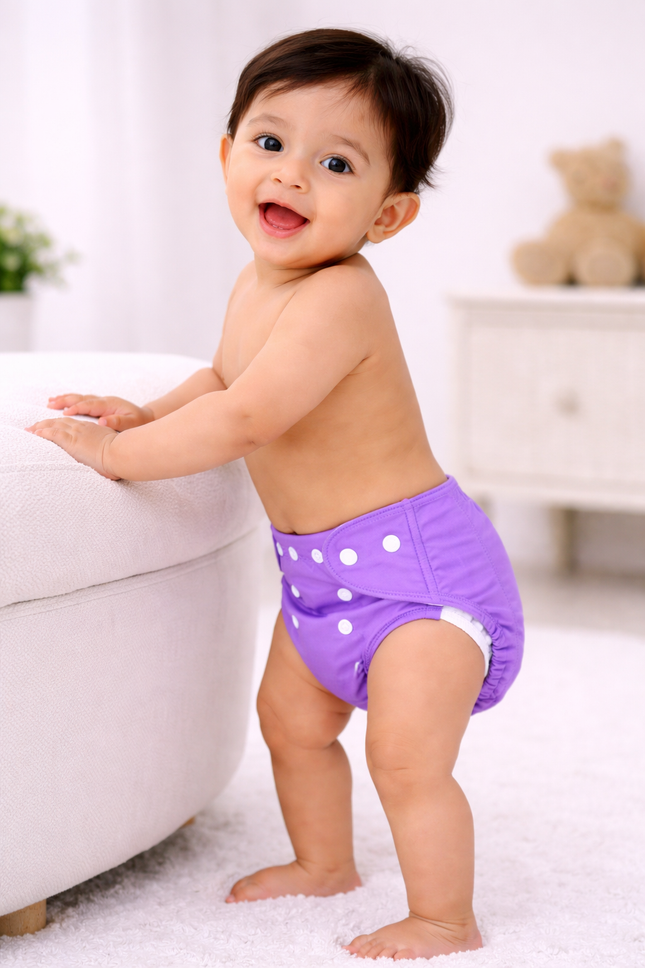 Adjustable Washable Baby Cloth Diaper with Insert – Leakproof Reusable Nappy (Eco-Friendly)