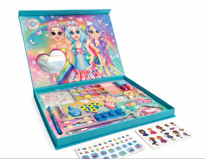 Kids Princess Makeup & Beauty Play Set – All-in-One Dress-Up Cosmetic Kit with Stickers & Accessories