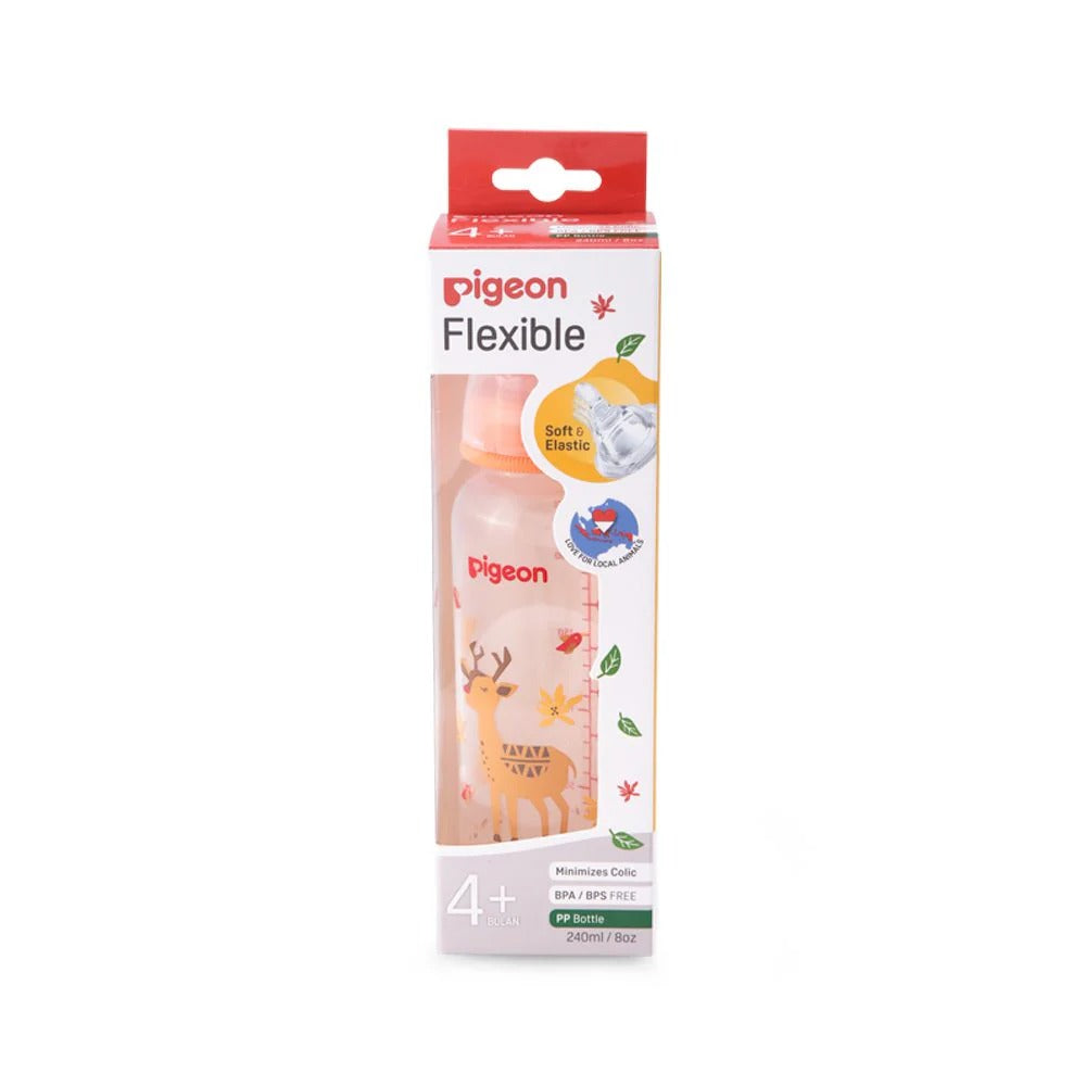 PIGEON COLORFUL ERGONOMIC BABY BOTTLE – 4+ MONTHS