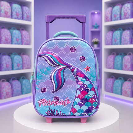 Girls Mermaid Trolley School Backpack [ 12 inches ]
