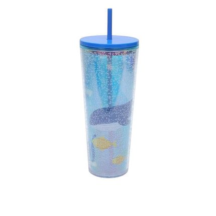 Plastic Double Wall Cup (Blue)