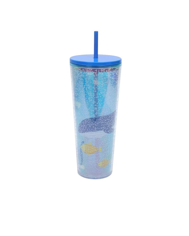 Plastic Double Wall Cup (Blue)