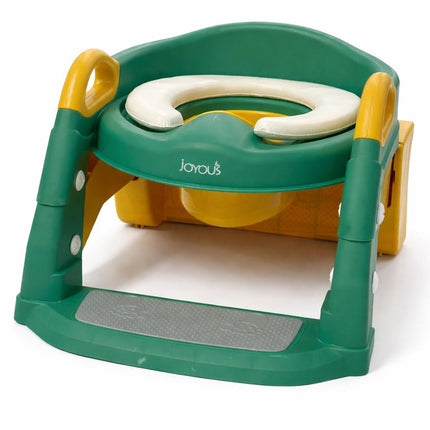 Infantes 2-in-1 Cushioned Potty Training Booster Seat with Ladder & Anti-Slip Steps for Toddlers