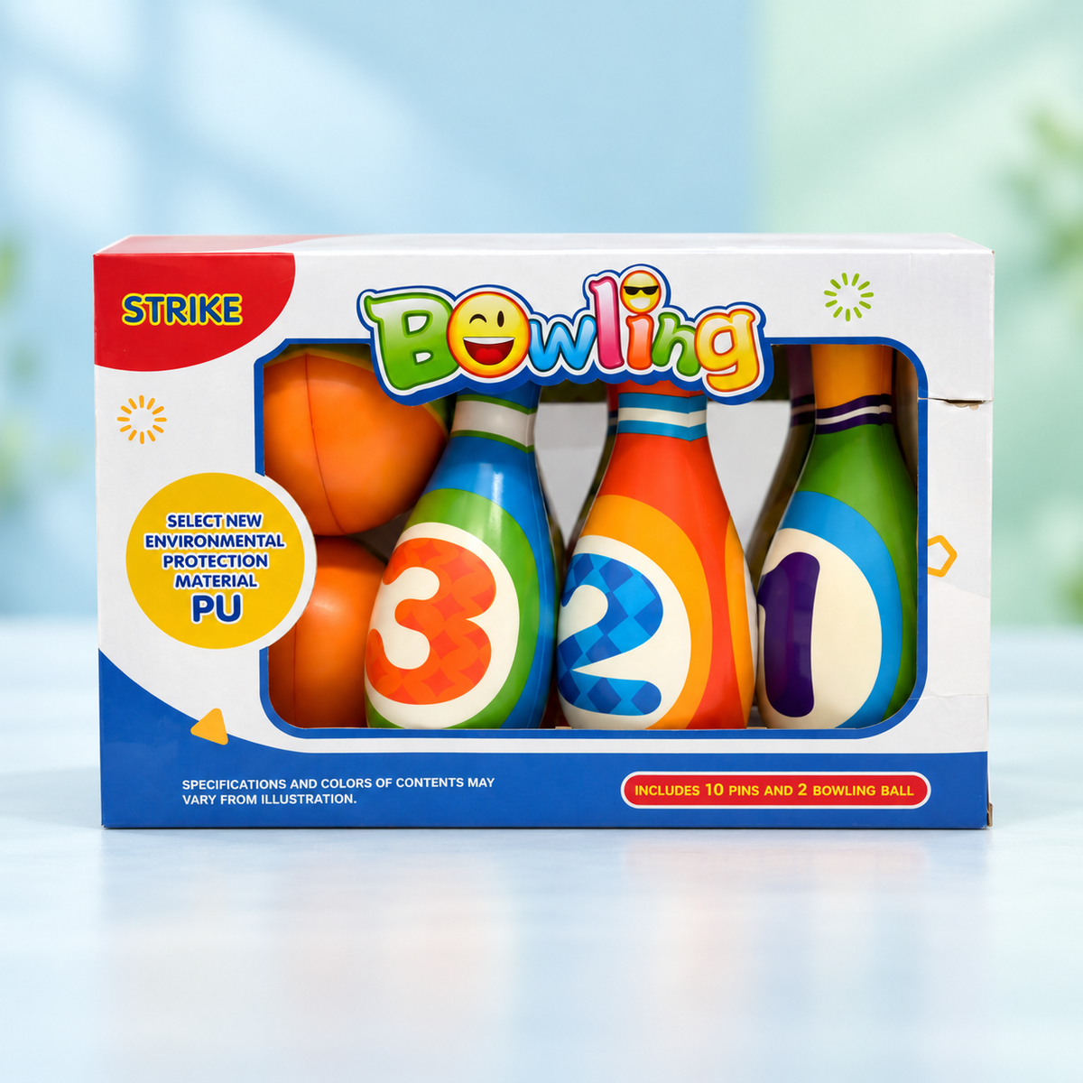 Kids Soft Bowling Set – 10 Pins + 2 Balls (Indoor & Outdoor Fun)