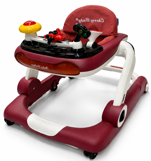 Cherry Baby Musical Baby Walker – Maroon & White