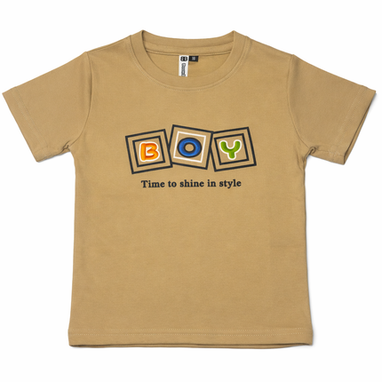 Cotton T-Shirt – Soft & Comfortable for kids \ boys  (Time to Shine in Style)