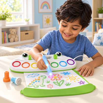 Color Draw Magic Painting Set with Light-Up Brush