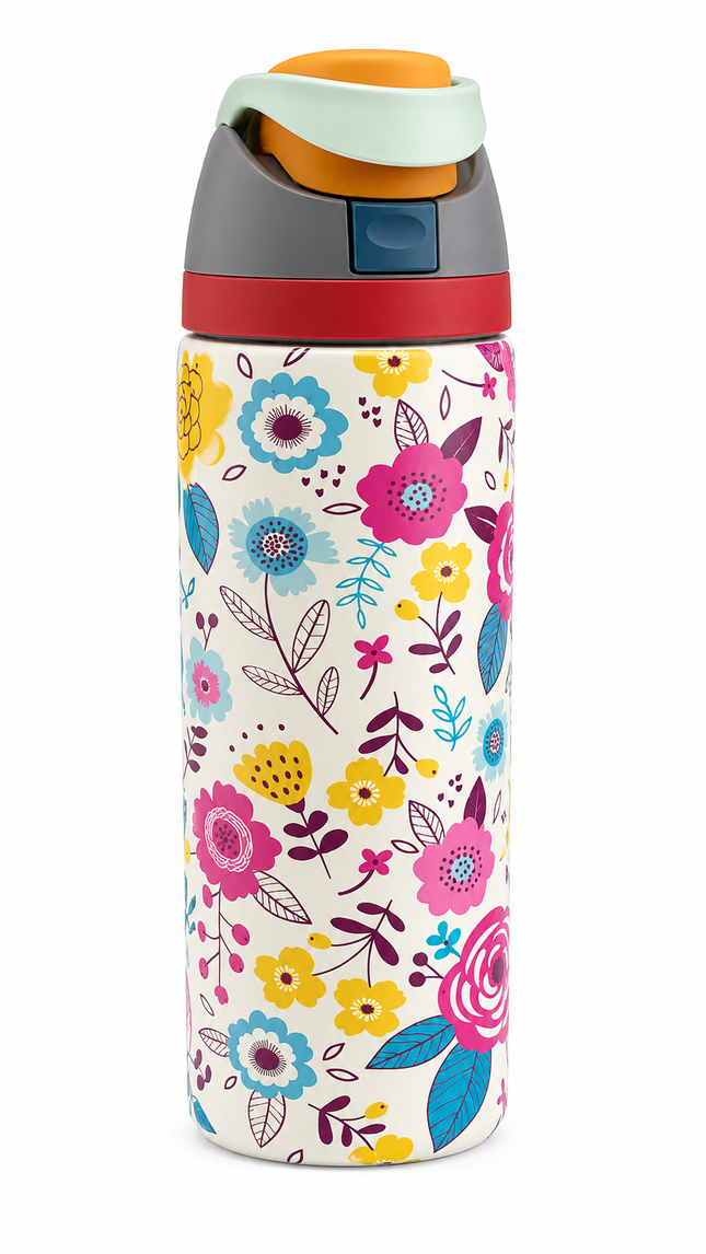 Floral Sports Water Bottle