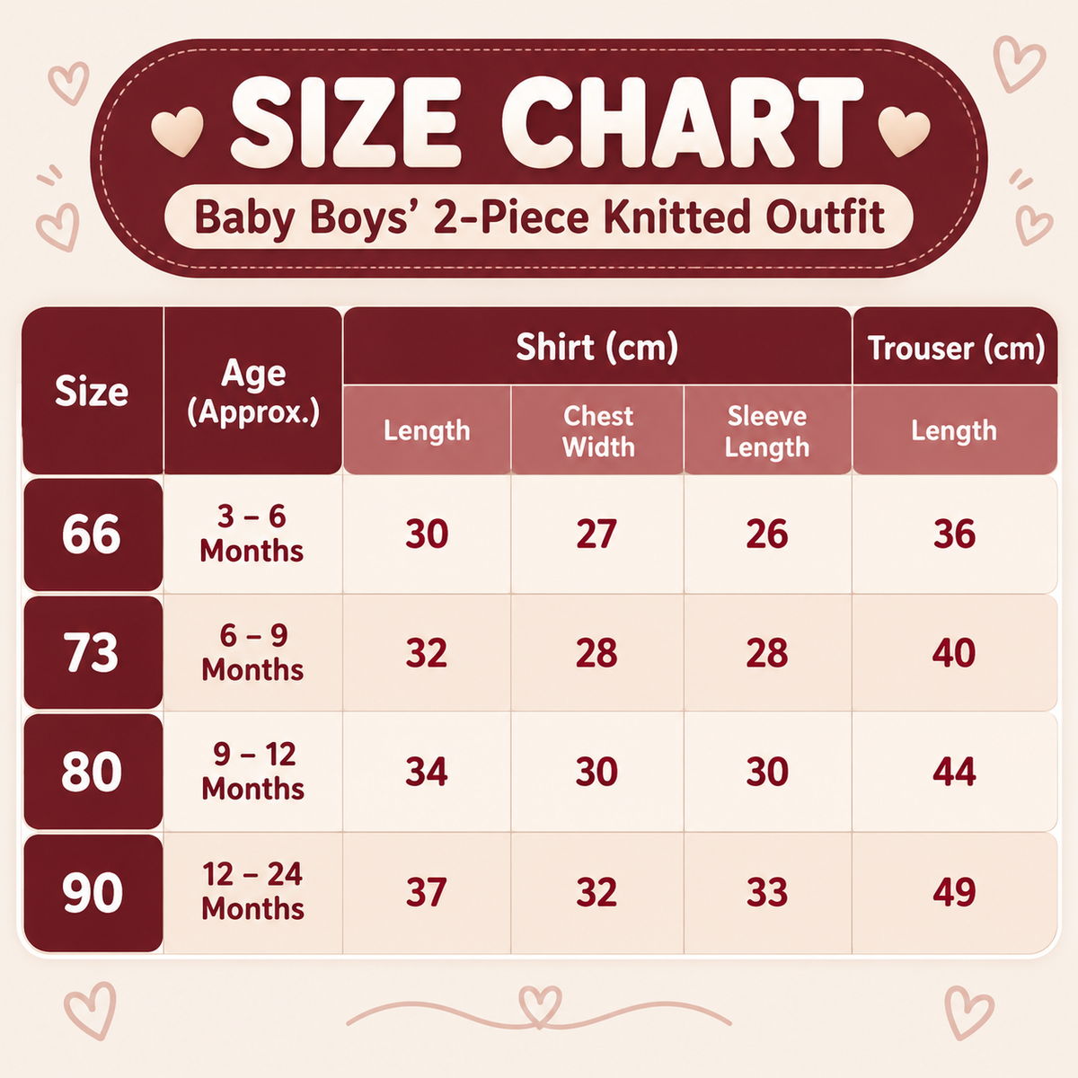 Cozy Burgundy Knitted Baby Sweater & Trouser Set