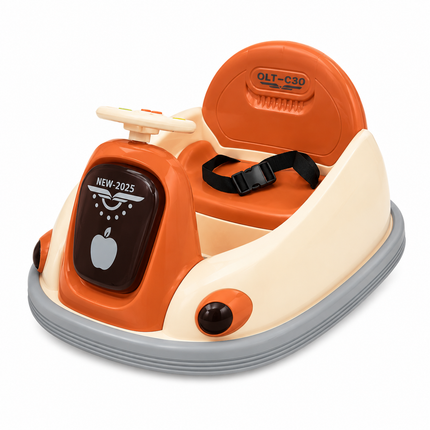 Kids Electric Bumper Ride-On Car with Steering Wheel & Safety Belt