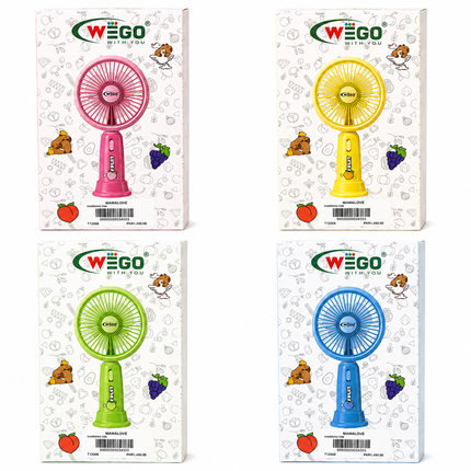 WEGO Mini Rechargeable Handheld Fan – Portable USB Cooling Fan for Kids & Travel (4 Colors Available)