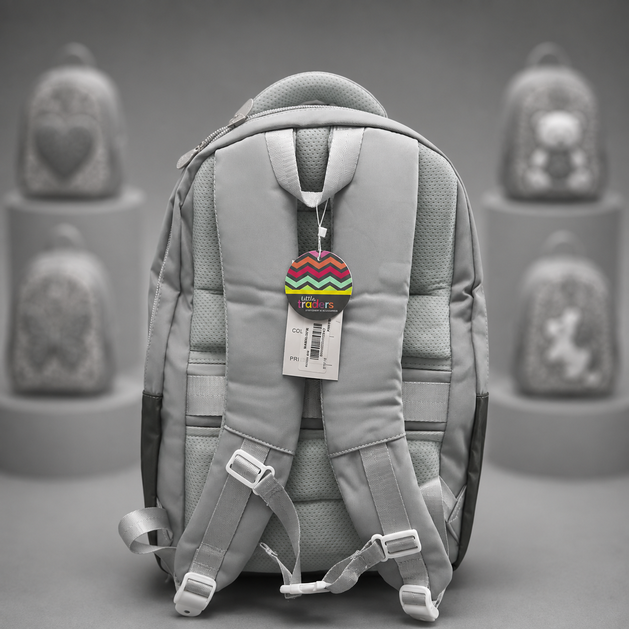 Tuesday Grey School Backpack – 18" × 13"