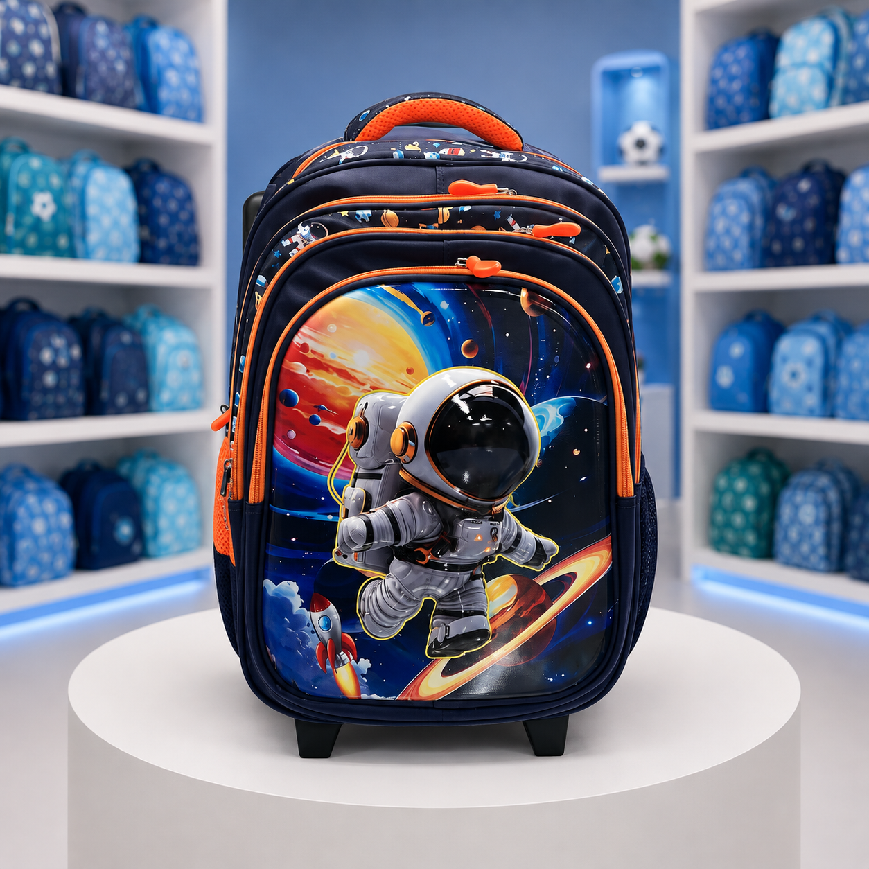 Kids Astronaut Space School Backpack – 18" × 13"