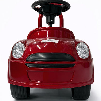 Kids Ride-On Push Car – Mini Sports Baby Car with Steering Wheel & Backrest (Red)
