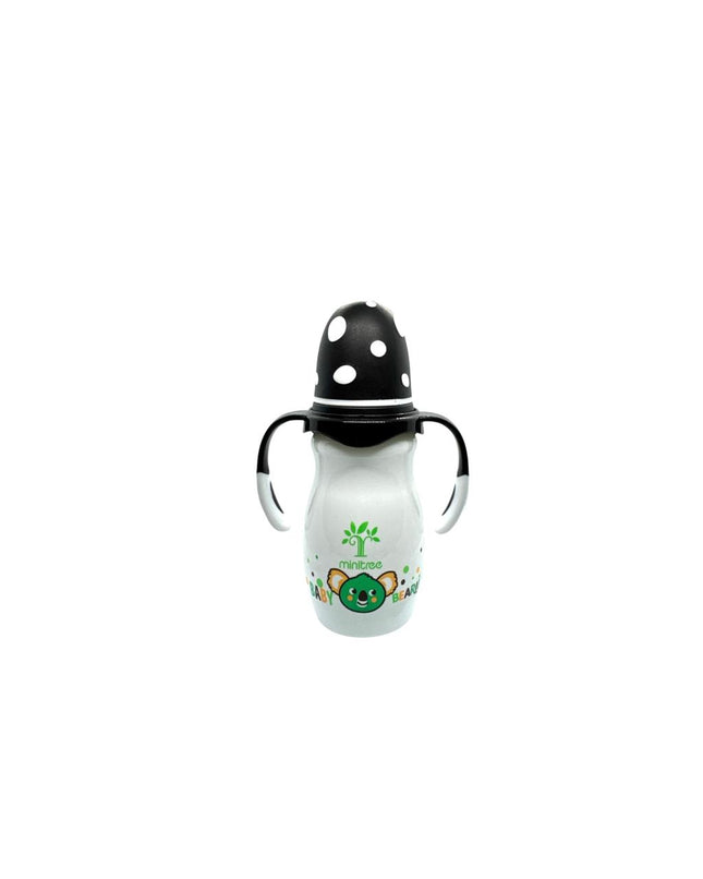 Minitree PP Regular Neck Feeding Plastic Bottle With Handle (Black cover) 5oz/150ml