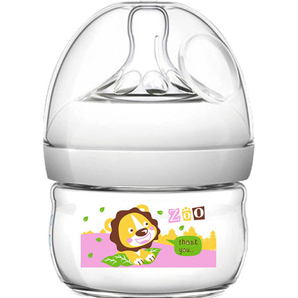 Pink Baby Plastic Feeding Bottle 2oZ