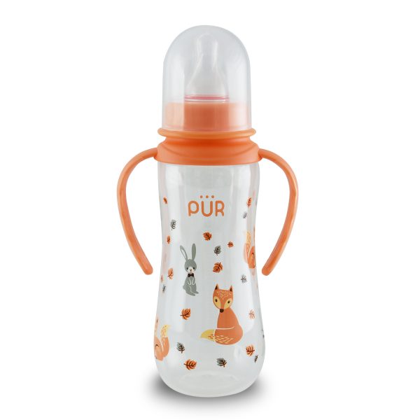 PUR Classic Round Bottle with Handle 9oz/250 ml. Pink