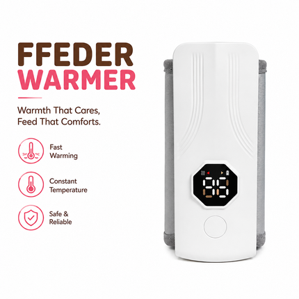 Rechargeable Portable Milk Warmer – Baby Bottle Heater with Digital Display