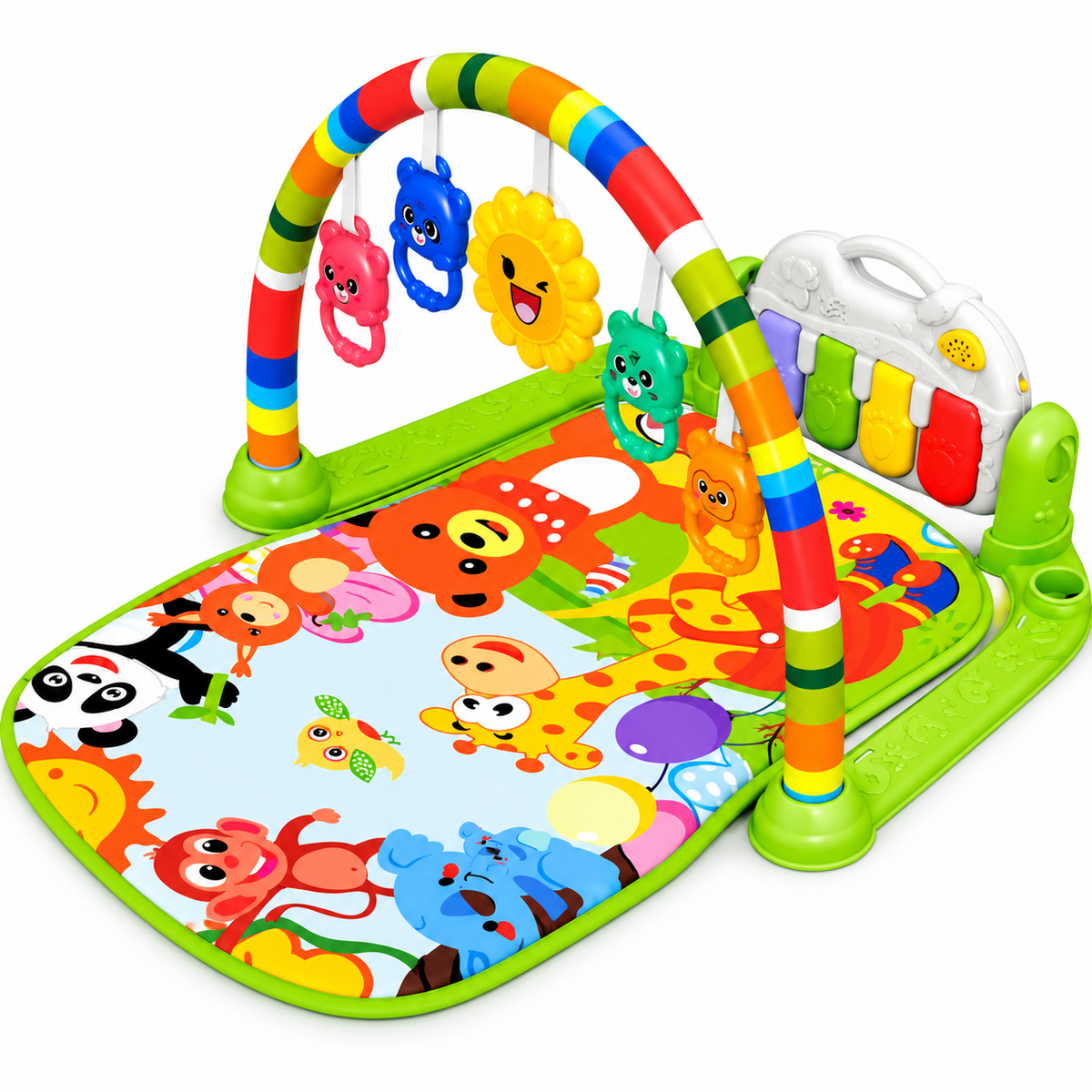 Multifunctional Baby Piano Play Gym Mat with Musical Keyboard