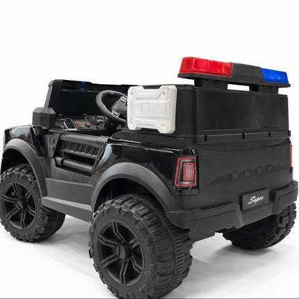 Super Luxury Kids Electric Ride-On Jeep – 12V Premium SUV with LED Lights & Police Bar **
