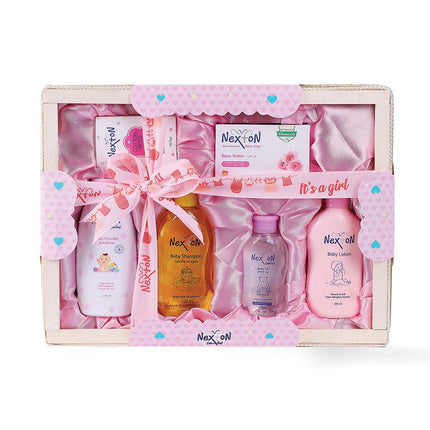 Nexton Baby Gift Set – Pink Edition (6-in-1 Newborn Care Box)