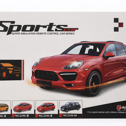 1:12 Sports Car Remote Control with Steering Wheel Controller – Simulation RC Car (Red) | Ages 3+