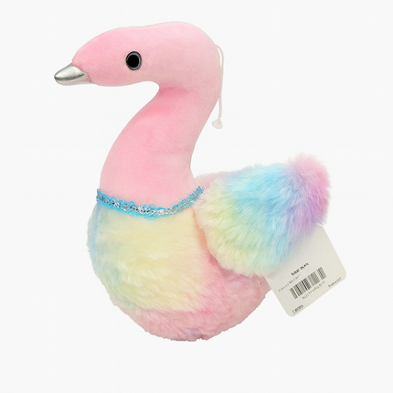 Rainbow Swan Plush Toy – Soft Pastel Stuffed Bird for Kids | MAMALOVE