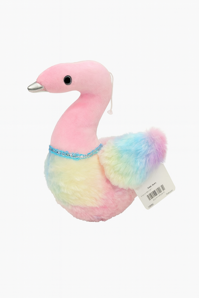 Rainbow Swan Plush Toy – Soft Pastel Stuffed Bird for Kids | MAMALOVE