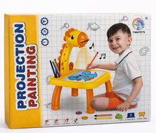 Kids Projection Painting Drawing Table – Giraffe Art Projector Set with 3 Disks & 12 Watercolor Pens