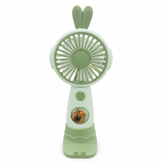 Mini Bunny Handheld Rechargeable Fan for Kids – Portable USB Cooling Fan