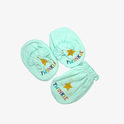 New Born Cap and socks set (Green)