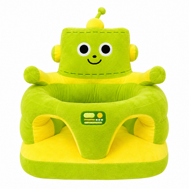 Cute Robot Plush Baby Support Seat | Soft Sitting Chair for Infants & Toddlers