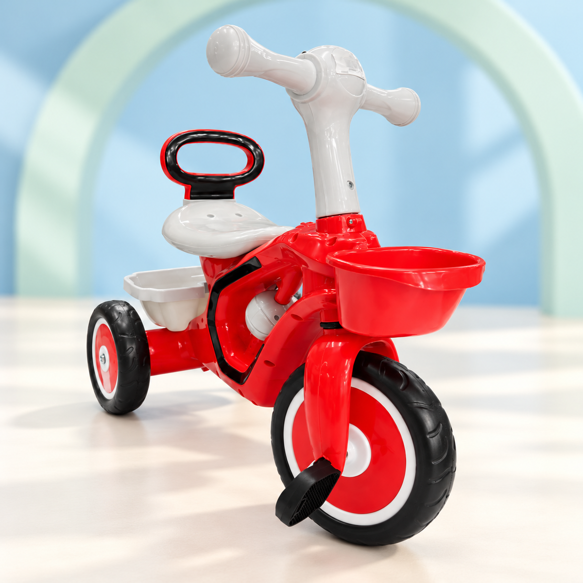 Kids 3-in-1 Ride-On Tricycle with Storage Basket - 2040 M