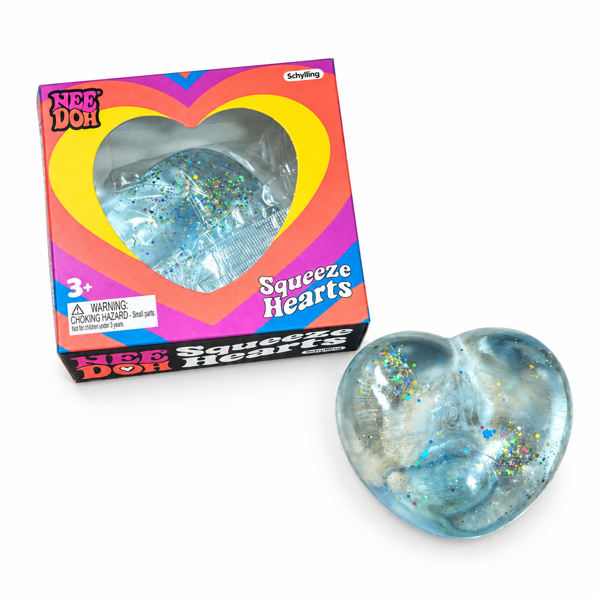 Squeeze Hearts Glitter Squishy Sensory Toy
