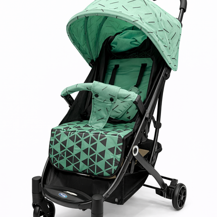 611-BL \1021  Premium Baby Stroller Pram with Large Canopy & Storage