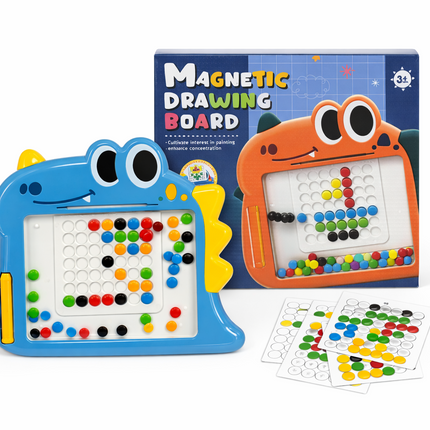 Magnetic Drawing Board for Kids – Colorful Bead Art Learning Board