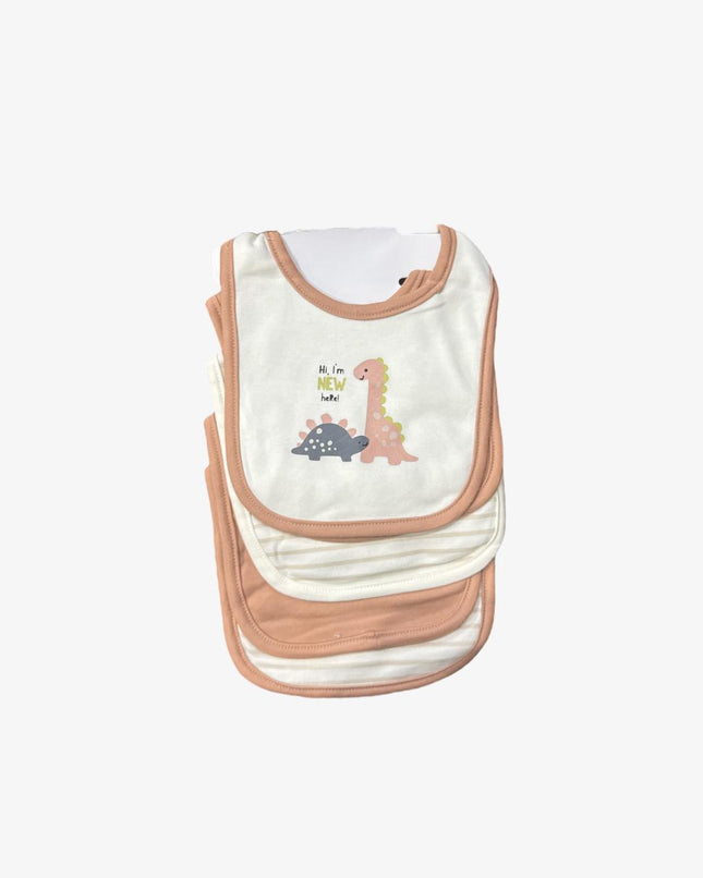 Wonder Child Baby BIB Gift Set Of 5(White/Peach)
