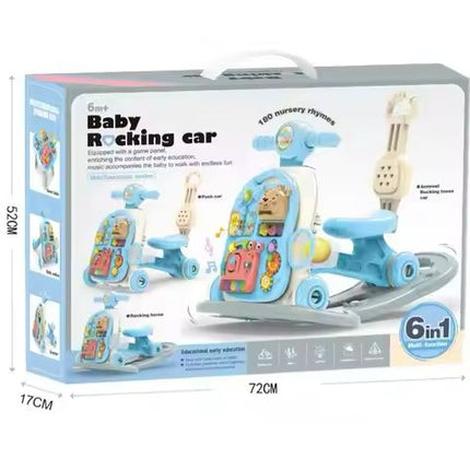 Baby Rocking Car 6in1 Multifunctional Walker (Blue)
